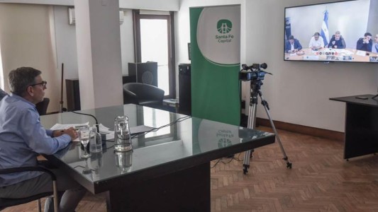 El intendente de Santa Fe mantuvo una teleconferencia con el presidente Fernández