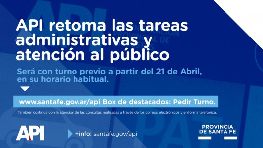API retoma la atención al público desde este martes 21 de abril
