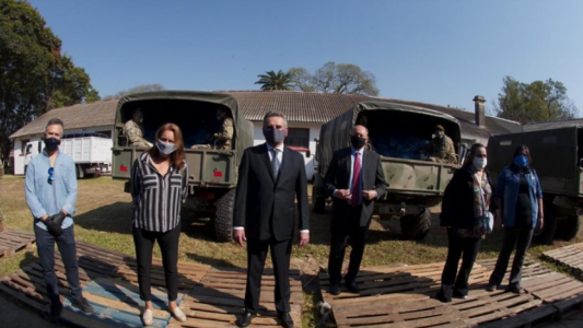 Rossi y Perotti supervisaron las tareas del Ejército en la ciudad