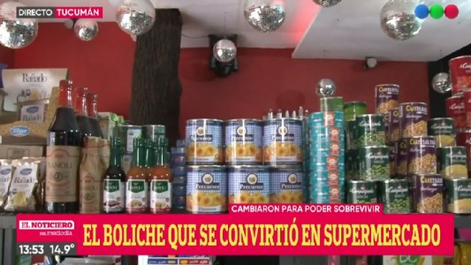 Uno de los boliches más famosos de Tucumán se convierte en supermercado para enfrentar a la pandemia