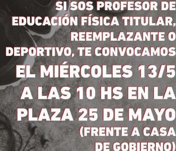 Los profesores de educación física se movilizan a Casa de Gobierno