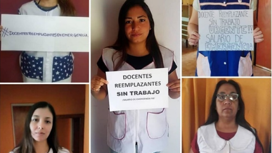 Docentes reemplazantes reclaman un salario de emergencia