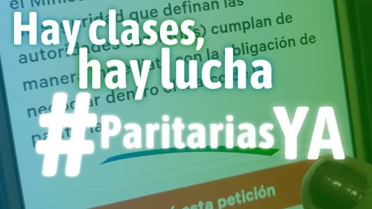 "Para volver a las escuelas, primero PARITARIAS", el reclamo de Sadop