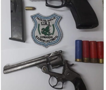 Secuestro de armas de fuego y detenidos en diferentes puntos de la ciudad