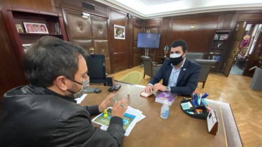 Marcos Cleri y el ministro Cabandié analizaron la situación en las islas y la iniciativa de un Nuevo Pacto Ecosocial