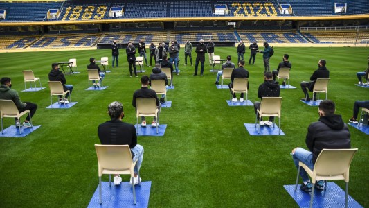 Barbijo y distanciamiento social: así fue presentado el "Kily" González como DT de Central (1)