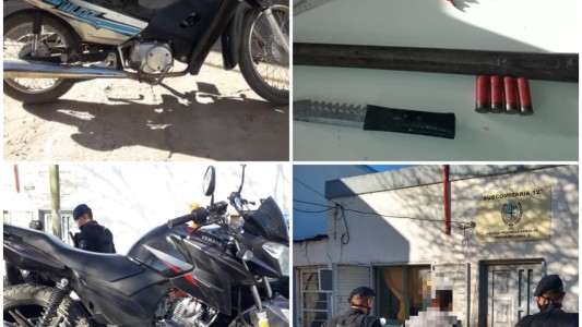 Recuperan motos robadas y elementos sustraídos en diferentes operativos