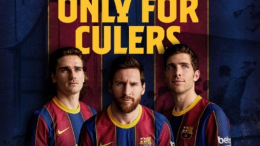 Con Messi como modelo, Barcelona presentó en sociedad la nueva camiseta que utilizará la temporada 2020/21.