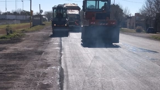 Vialidad Nacional realiza obras en la ruta 11 a la altura de San Justo