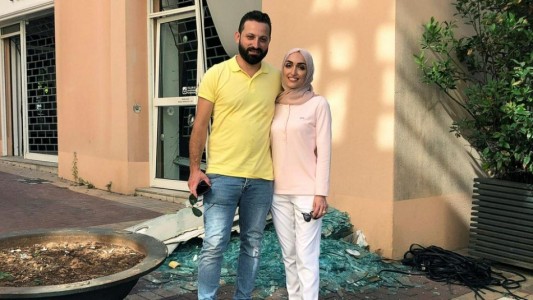 Habló la novia de Beirut que fue sorprendida por las explosiones