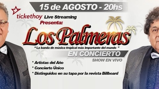 Los Palmeras tocarán en vivo este sábado en ATE Casa España