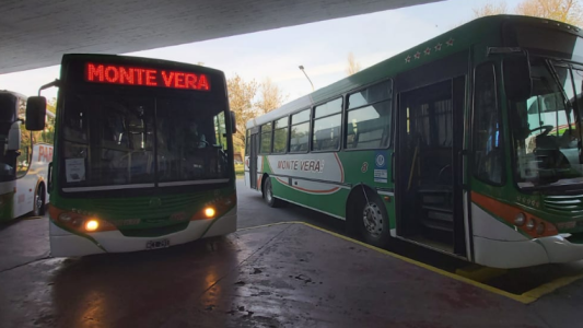 La empresa de colectivos Monte Vera suspendió el servicio