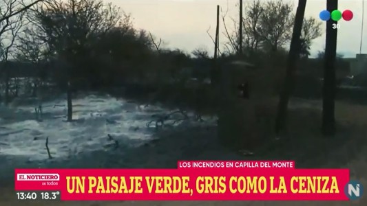 Córdoba: las lluvias no alcanzan mientras el fuego arrasa con bosques y casas en Capilla del Monte