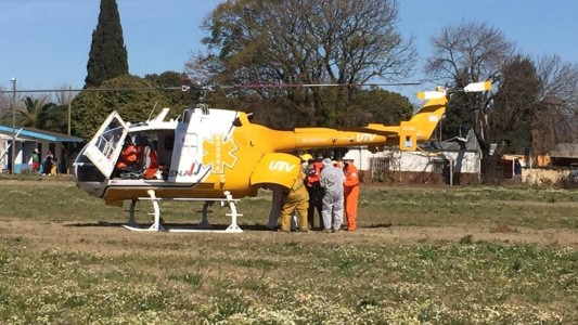 Un paciente de Covid-19 debió ser trasladado en helicóptero a Rosario