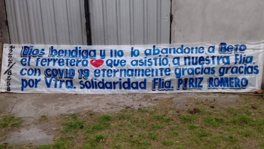 El agradecimiento al ferretero solidario que asistió a una familia con Covid-19 en Berazategui