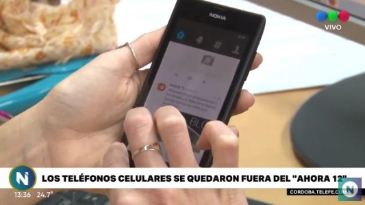 Los celulares se quedaron afuera del programa "Ahora 12"