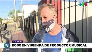 Robaron el domicilio de un músico santotomesino