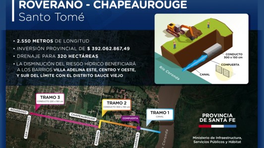 Las obras de drenaje en Santo Tomé entraron en su etapa final