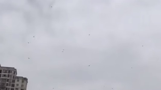 Video: bajo efecto de drogas, arrojó dinero desde el balcón