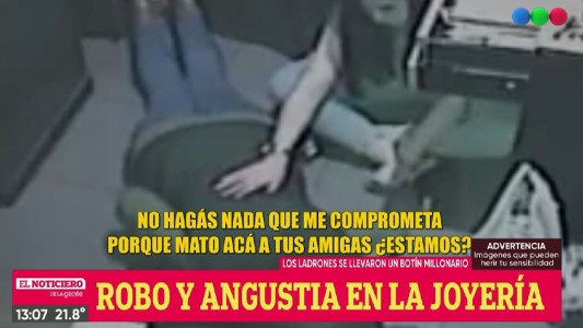 Roban un joyería con una clienta de rehén: "no te hagas matar al p..." dijo el ladrón