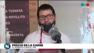 La carne aumentó un 10% despues de meses