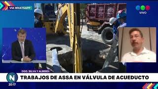 Assa trabajó en la reparación de una válvula de un acueducto