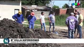 Comenzaron obras de desagüe en Villa Hipódromo