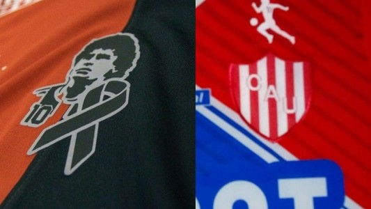 Colón y Unión homenajean a Maradona en sus camisetas