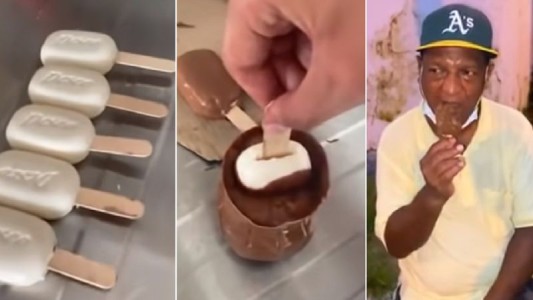 Video escándalo: un influencer le regaló helados de jabón a personas que viven en la calle