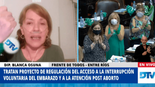 Osuna, que está internada con Covid, participó de la sesión desde el sanatorio