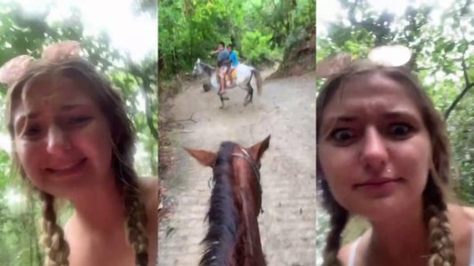 Video de TikTok viral: la turista borracha que andaba a caballo y se perdió en México