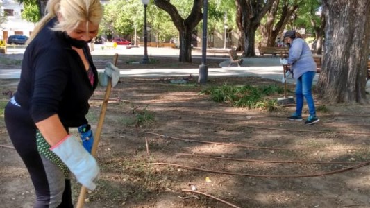 Así fue el operativo de limpieza en las calles de la ciudad