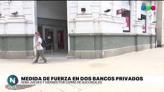 Paro bancario jueves y viernes por el posible cierre de más de 50 sucursales