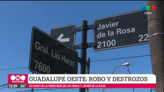 Millonario robo a ferretería de Guadalupe Oeste