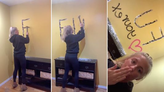 Una joven se venga del engaño de su novio dejándole un mensaje a martillazos en su casa