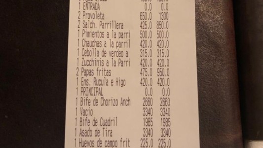 $24.212 por una cena para 7: "Merecen fundirse"