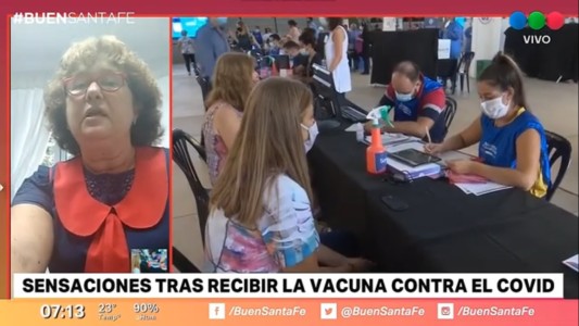 "Esta alegría de la vacuna es contagiosa"