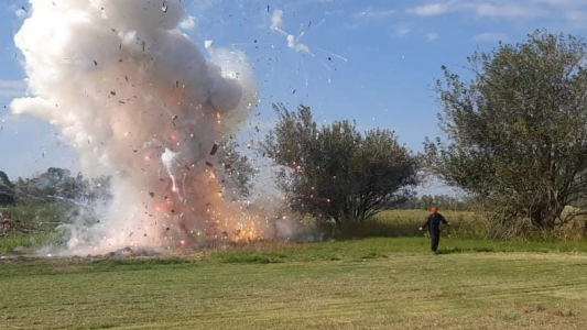 Destruyeron 300kg de pirotecnia secuestrada en diciembre del 2020