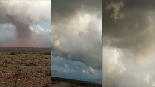 Videos: grabaron un impresionante tornado en el sur de Mendoza