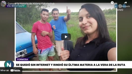 La historia de la joven se quedó sin internet y rindió su última materia a la vera de la ruta