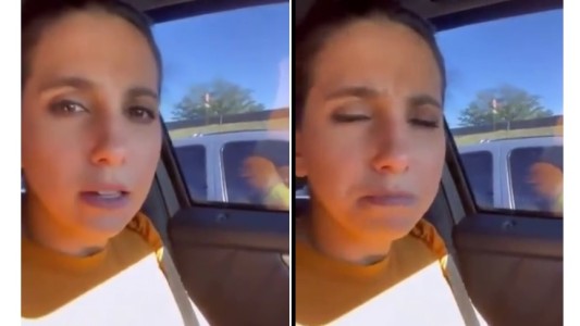 Video: el percance que sufrió Cinthia Fernández al quedar varada en Panamericana