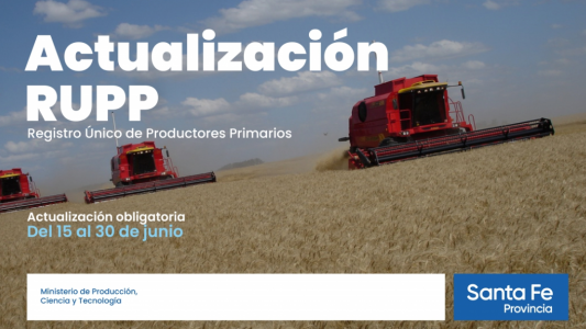 Santa Fe convoca a productores a actualizar sus datos en el Registro Único de Producciones Primarias