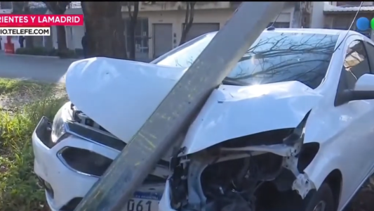 Rosario: robó un auto y a las pocas cuadras lo chocó contra una columna