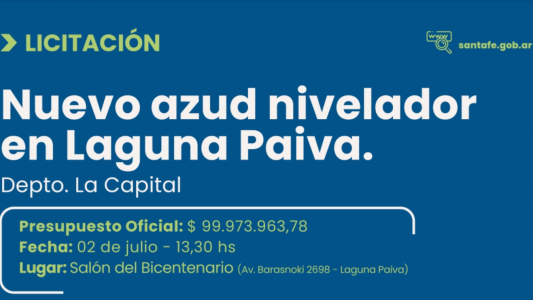La provincia construirá un nuevo azud nivelador en Laguna Pai