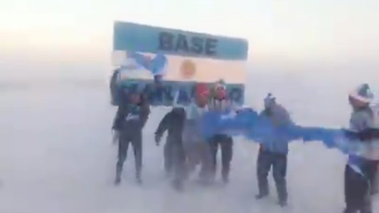 Pizza, cerveza y festejo con -40°: así vivieron la final en la Base Marambio