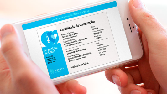 El certificado de vacunación contra el covid se puede tener en formato digital