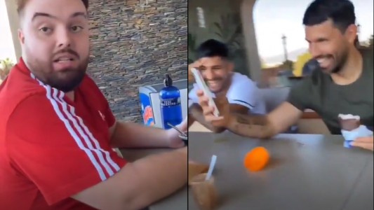 El Kun Agüero se burló de Ibai por su forma de tomar mate: revolvió la bombilla y hasta le puso azúcar