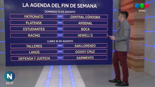 Agenda deportiva para este sábado 14 de agosto