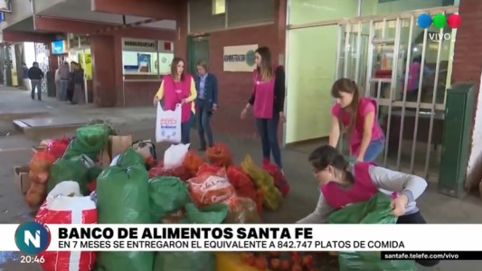 El Banco de Alimentos de Santa Fe entregó 842.747 platos de comida en siete meses