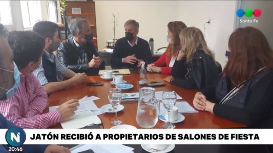 Jatón se reunió con empresarios de salones de eventos